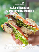 Simply Keto Lower Carb* Směs na pečení bagel pro nižší sacharidy* a ketogenní dietu – bez laktózy a lepku – 335 gramů Naty Shop Kitchen