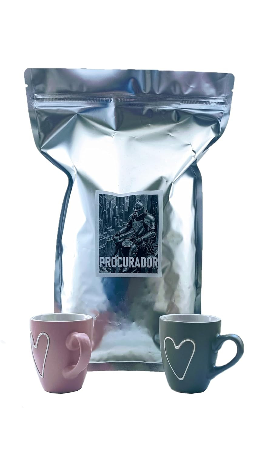 Mexická káva Procurador se dvěma sladkými šálky. Příroda v souladu s potěšením. Arabica 1000 g