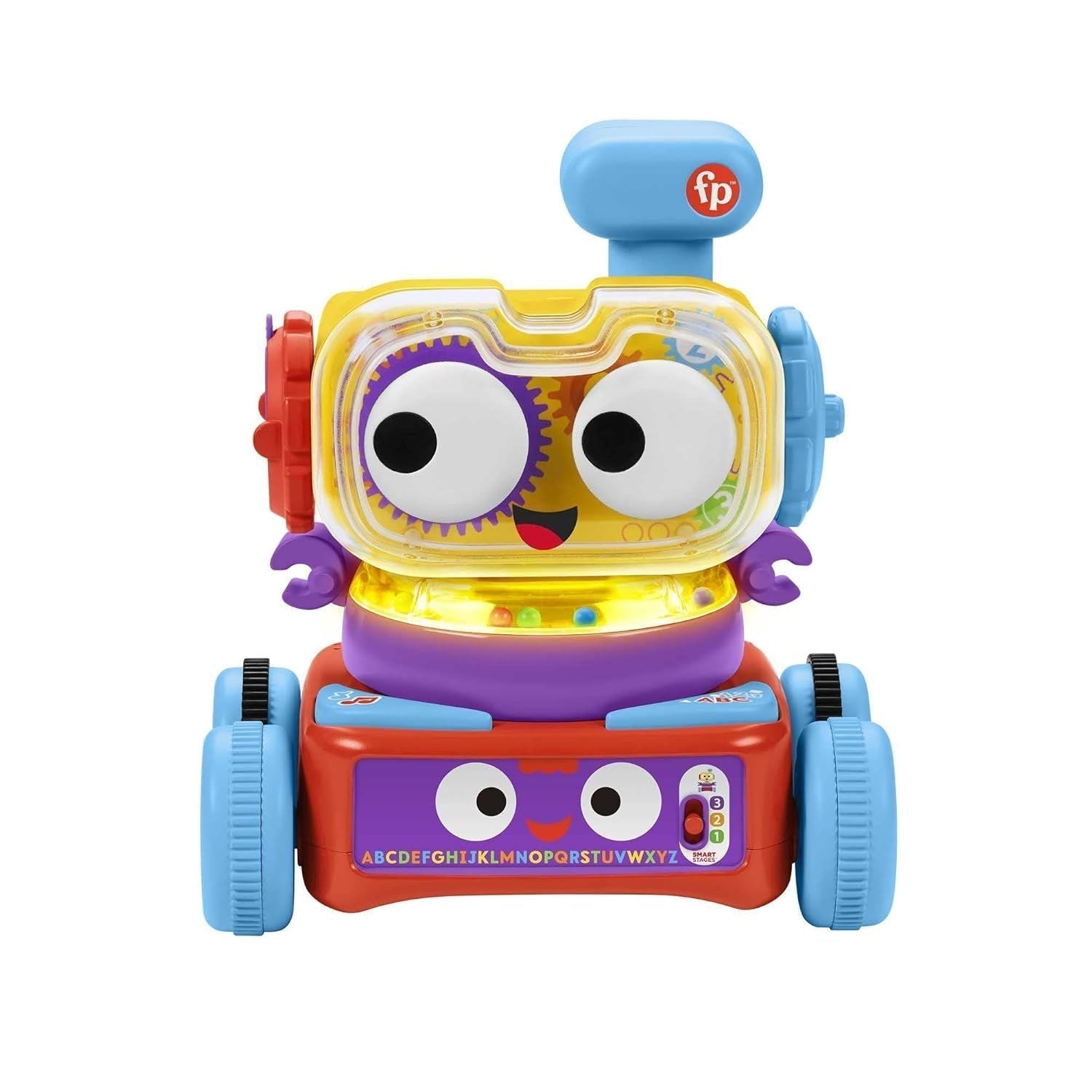 Fisher-Price 4 v 1 výukový robot Linus pro miminka a batolata, hračka od 6 měsíců – německy mluvící, HCK39 Hračky pro miminka Naty Shop německy