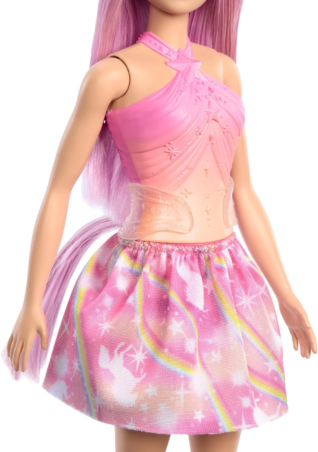 Panenky Barbie Unicorn s barevnými fantazijními vlasy, oblečky s barevným přechodem a fantasy doplňky na téma jednorožec, HRR13 Naty Shop Dolls