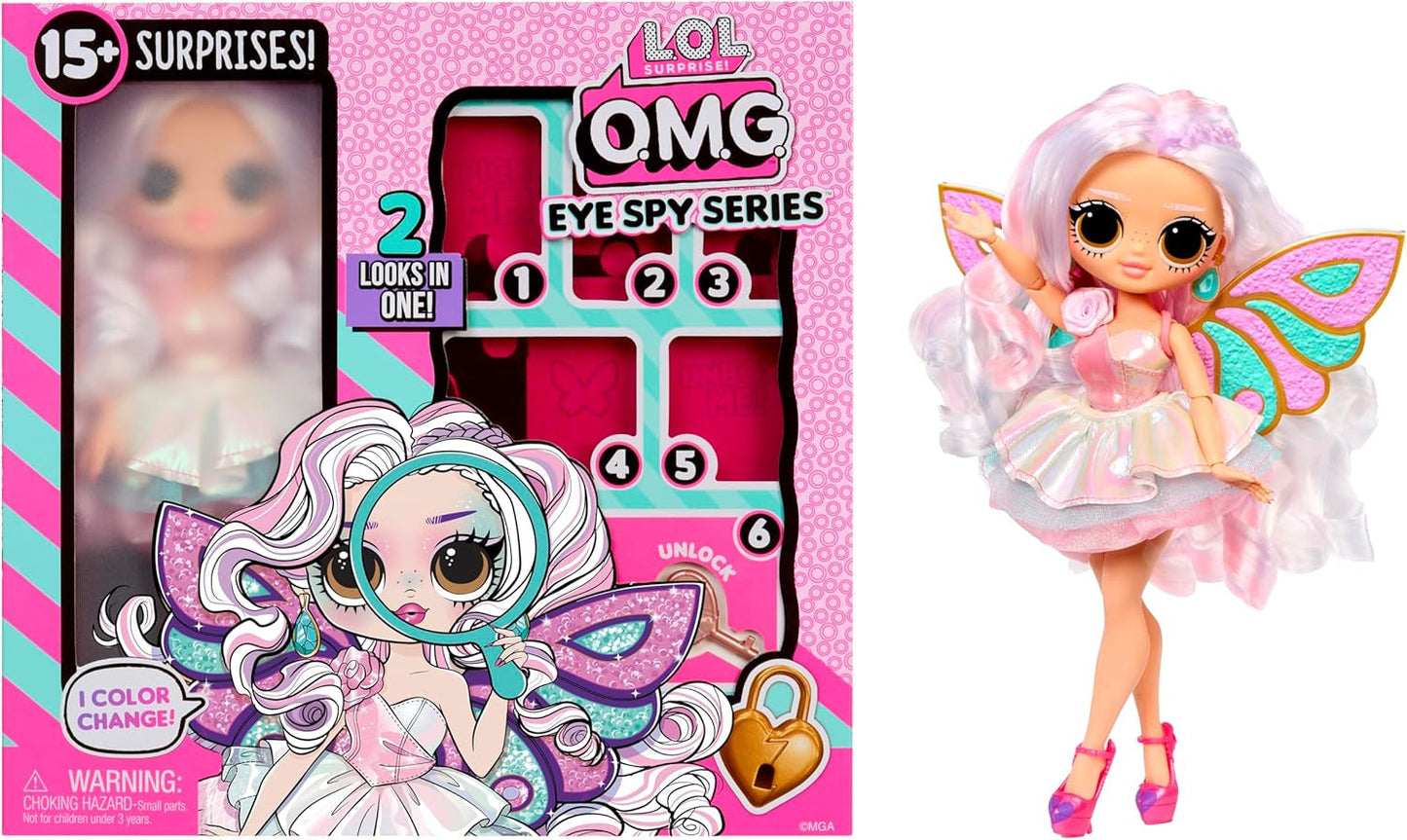 LOL Překvapení! OMG Eye Spy Series - Fairy - Obsahuje 1 panenku s oblečením a doplňky, řešení hádanek a objevování překvapení, 4 sběratelské panenky