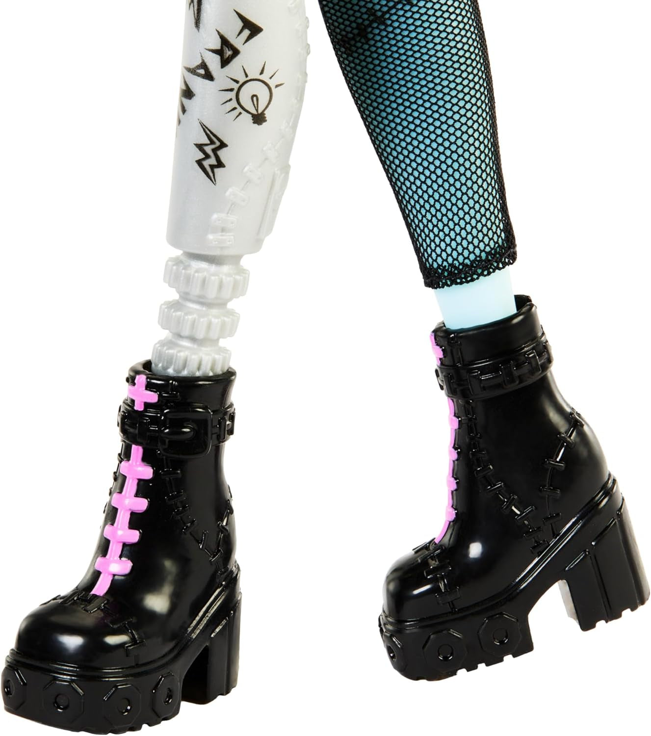 Kamenná panenka Monster High Frankie v džínové bundě a šortkách, obsahuje psa Watzie a příslušenství, jako je batoh, svačina a notebook, panenky HXH73 Naty Shop