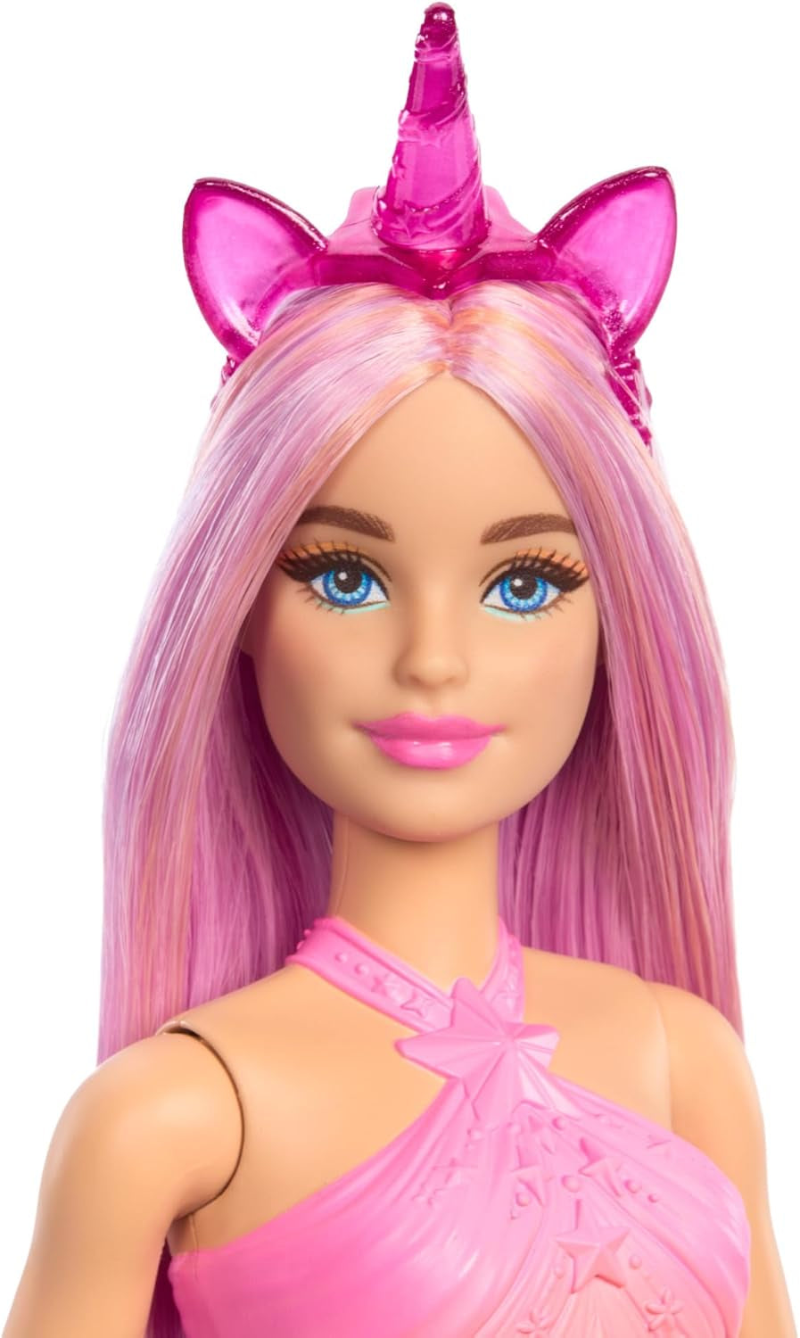 Panenky Barbie Unicorn s barevnými fantazijními vlasy, oblečky s barevným přechodem a fantasy doplňky na téma jednorožec, HRR13 Naty Shop Dolls