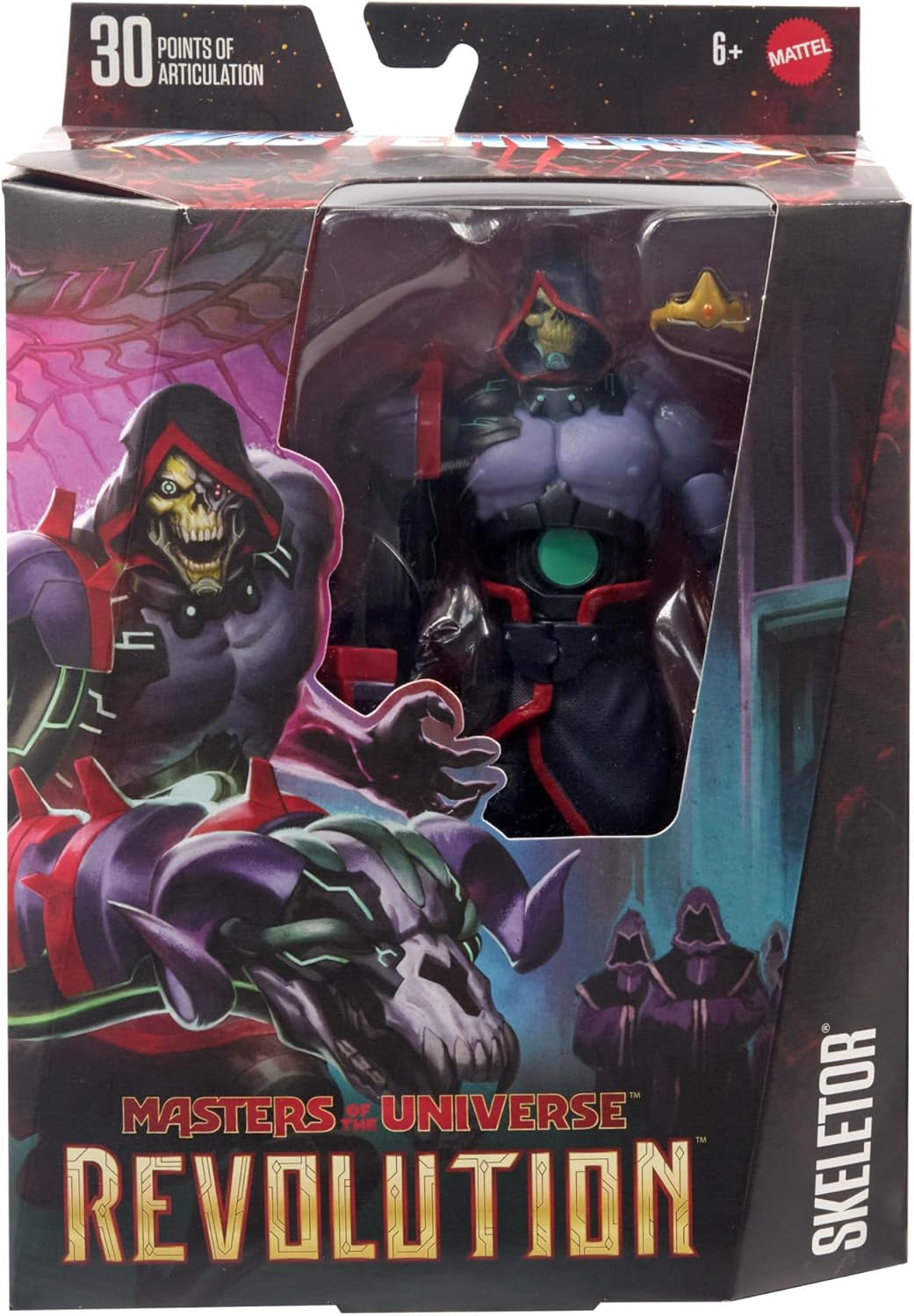 Masters of the Universe: Revolution Masterverse Skeletor akční figurka Sběratelská figurka s 30 body pohybu a pohyblivým robotickým ramenem Motu Toy HYC46 Akční figurky Naty Shop