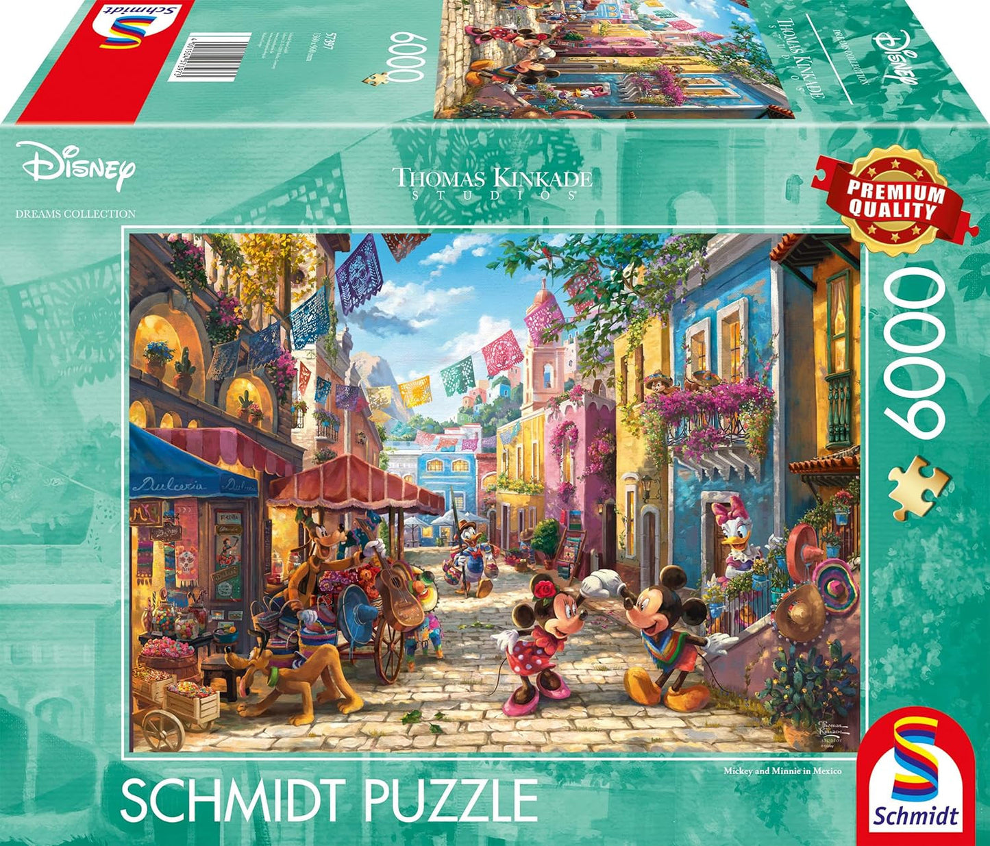 Schmidt Spiele 57397 Thomas Kinkade Disney Mickey a Minnie v Mexiku 6000dílné puzzle Naty Shop Výchozí název