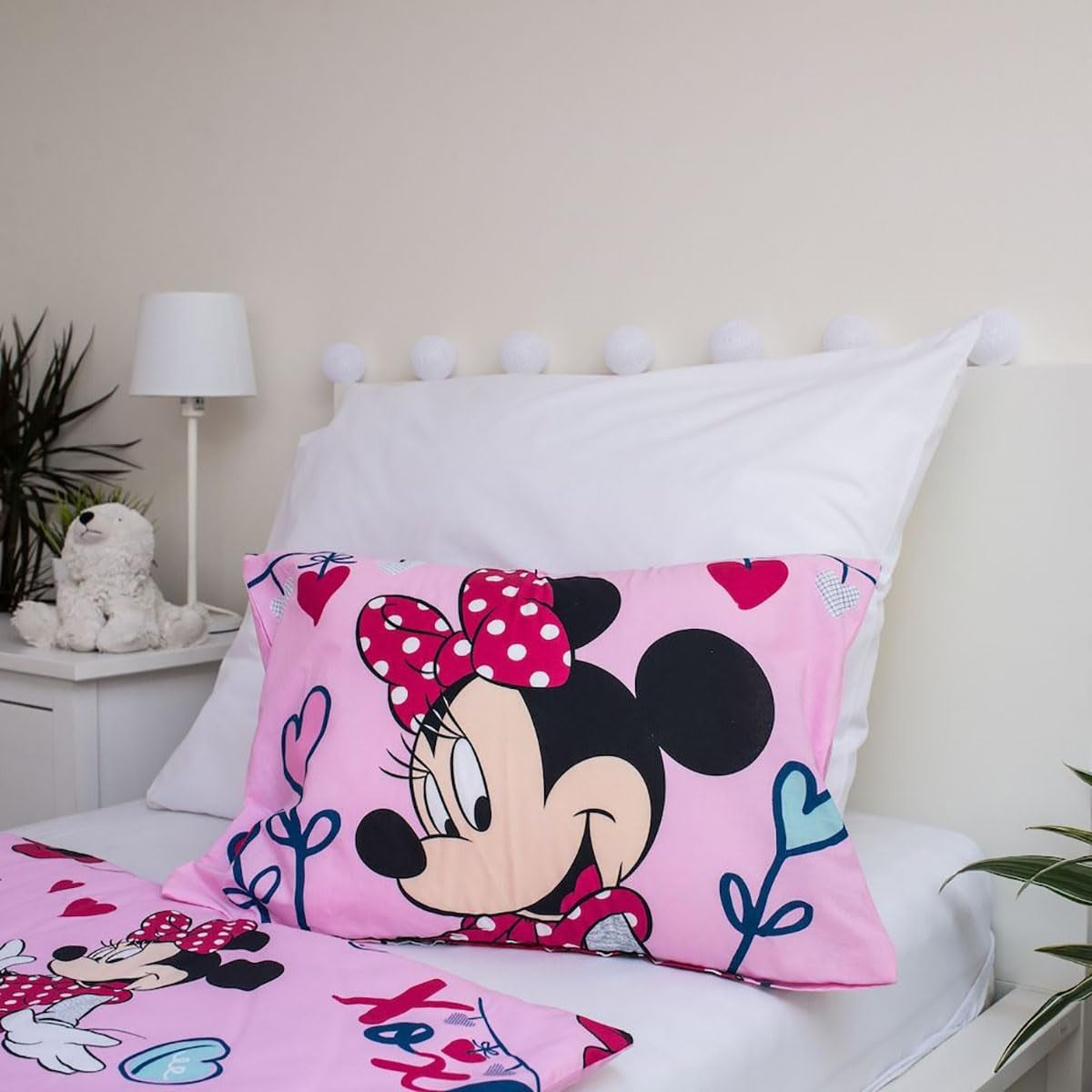 Povlečení Disney, Minnie Mouse Pink Baby, 100% bavlna povlečení na zip – Kids Naty Shop
