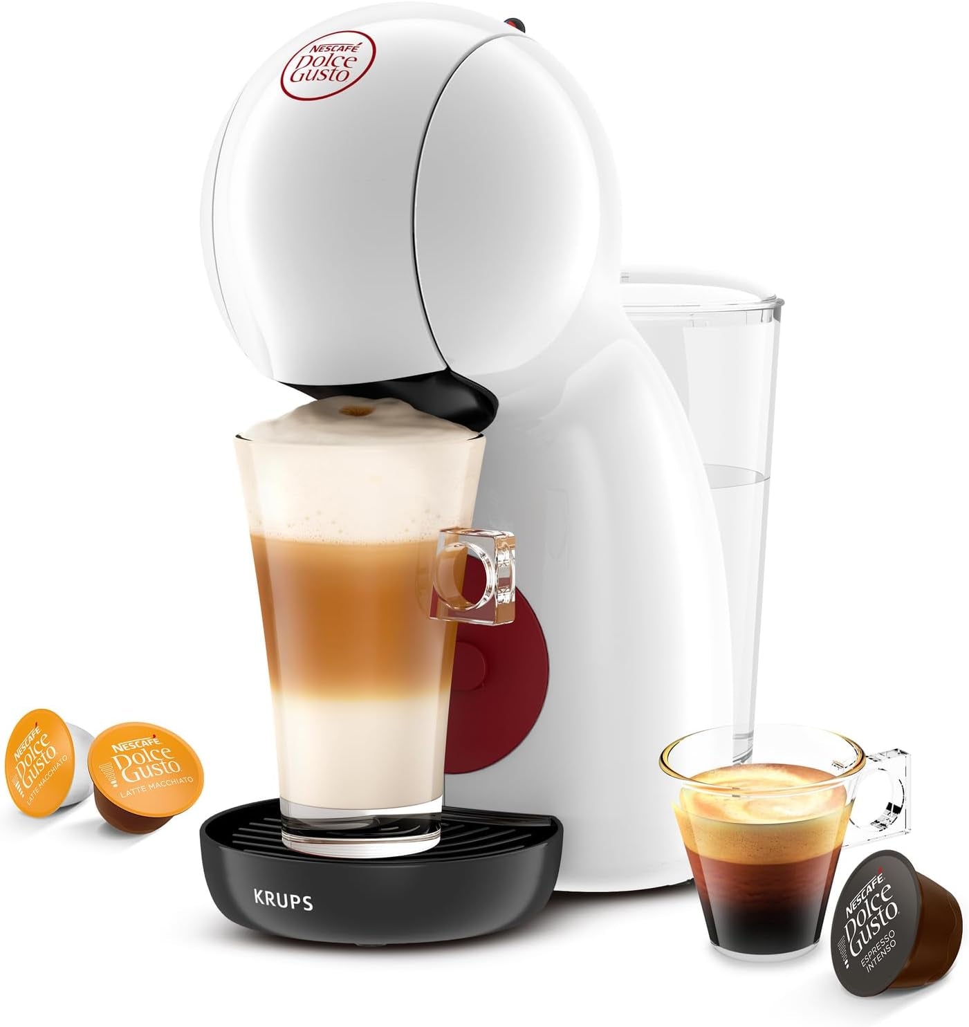 Manuální espresso kávovar s kapslemi NESCAFÉ DOLCE GUSTO PICCOLO XS od firmy KRUPS, bílá