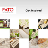 Fato – Přírodní 4-složkové jednorázové papírové ubrousky, šetrné k životnímu prostředí, 40 balení, velikost 38X38, 2 vrstvy, 100% recyklovaný papír
