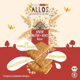 Allos Nutri Organické ovesné krekry | Křupavé celozrnné ovesné krekry | Sladíme medem 6 x 130g