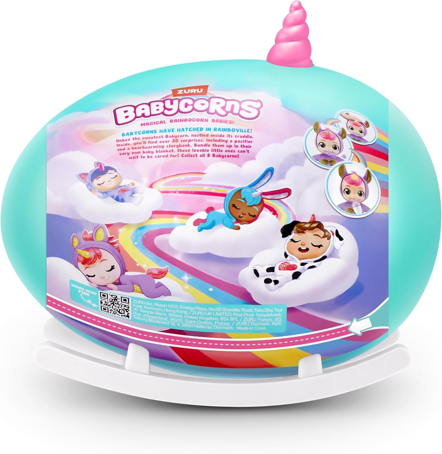 Babycorns Series 1 panenky ZURU Magical Cat (Mac) s příslušenstvím Rozbalovací hračka s překvapením pro dívky