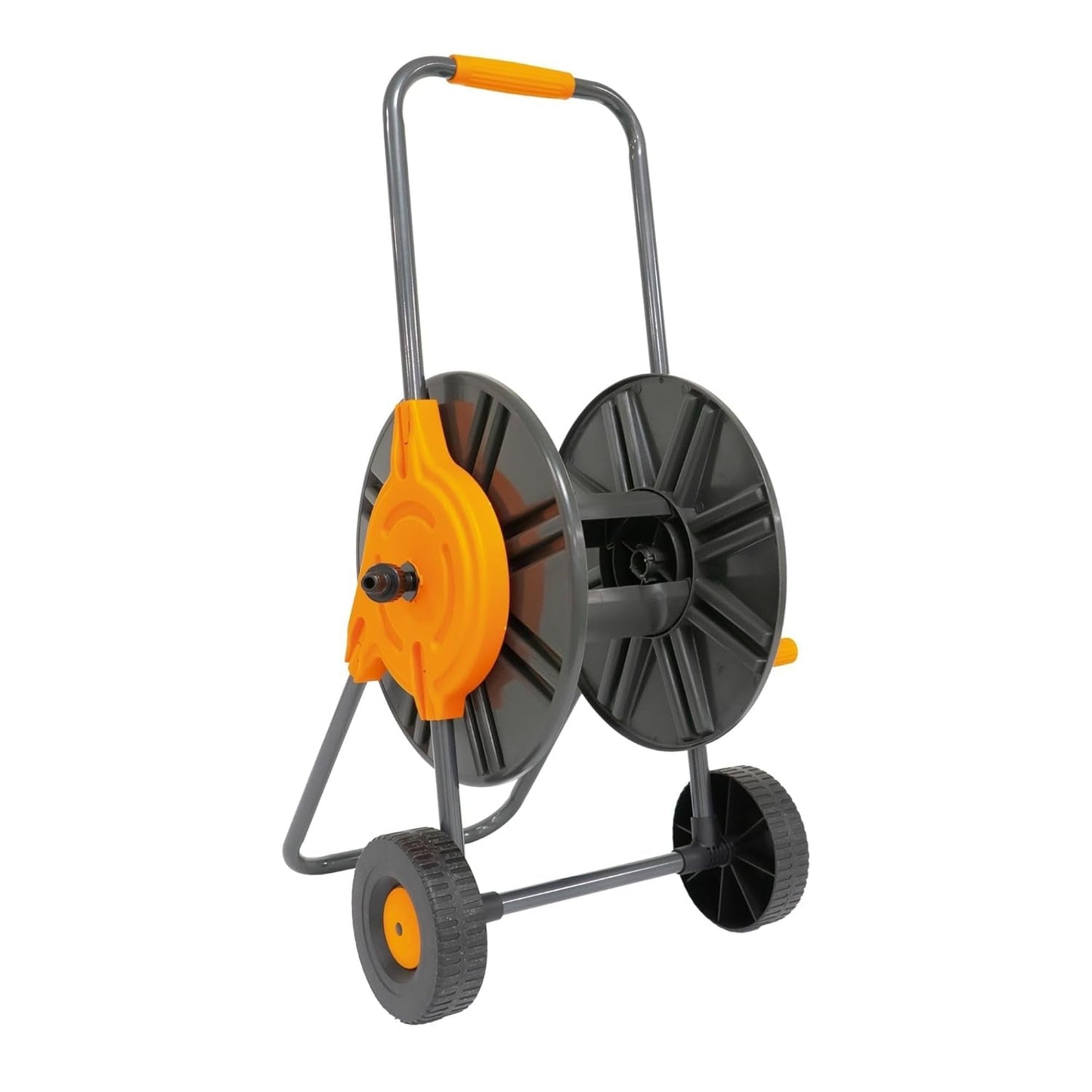 Amig - Hadicový naviják | pro 1/2" hadice | max. 60 m návin | s klikou pro snadné navíjení | polypropylen | oranžová a šedá