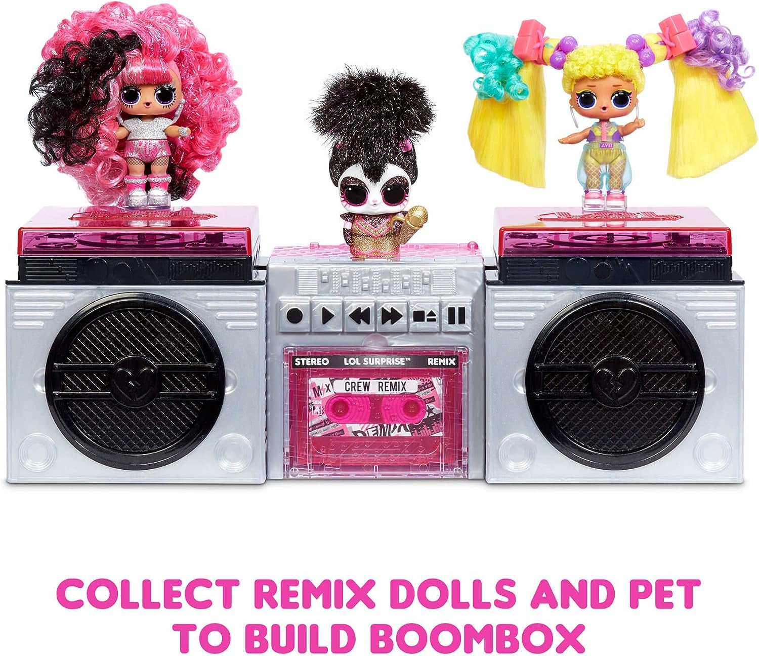 L.O.L. překvapení! 566977E7C Remix panenky do vlasů - Sběratelský kousek - 15 překvapení - S čepicí do vlasů, doplňky a hudbou Naty Shop Dolls