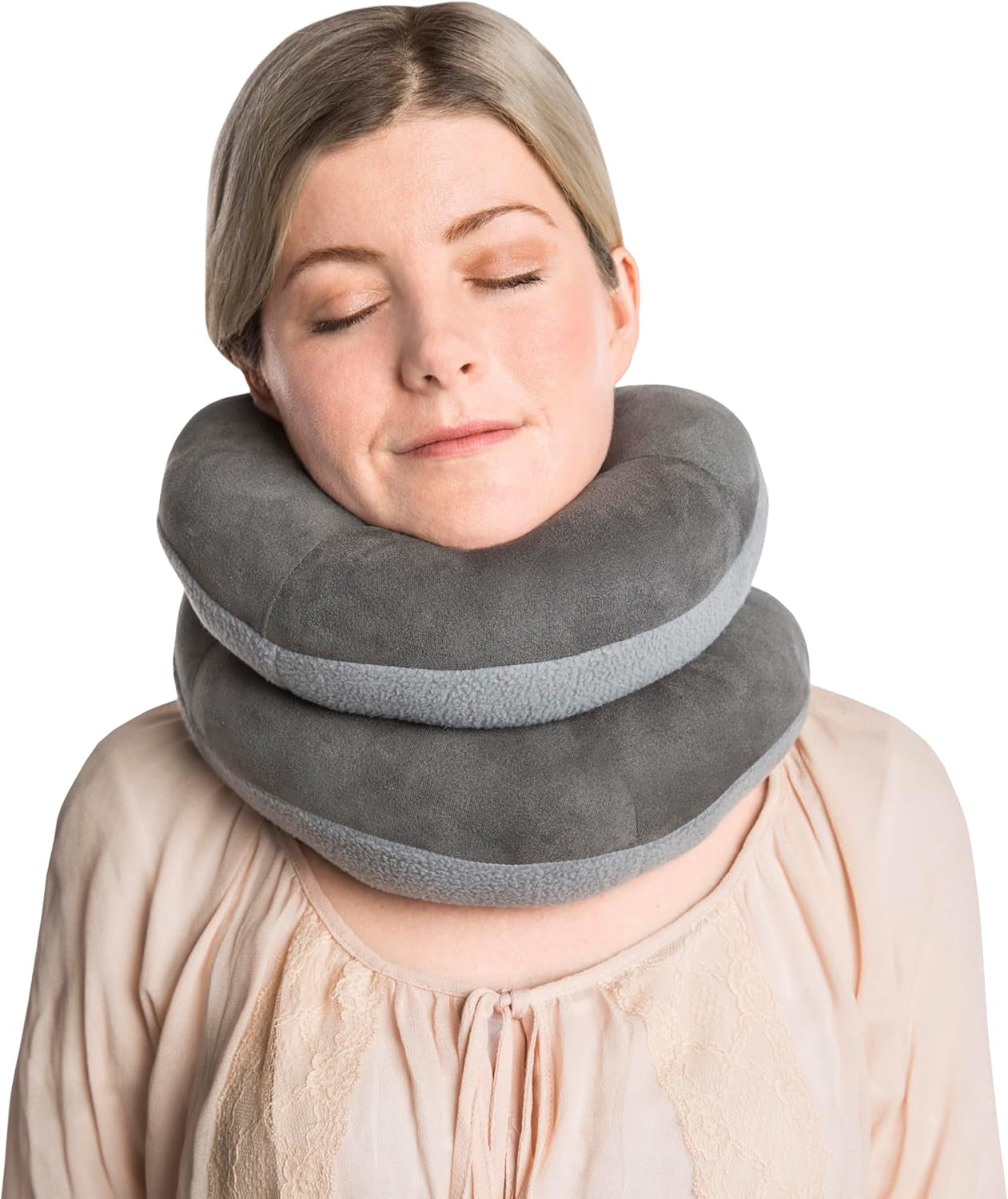 Luxusní polštářek Wrap-N-Rest, tmavě šedá/světle šedá