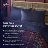 Sada přikrývek a povlaků na polštář Night Lark, 10,5 kousku, jeden, klasický červený tartan, luxusní povlečení, hypoalergenní, peřiny a přikrývky, které lze prát v pračce Naty Shop