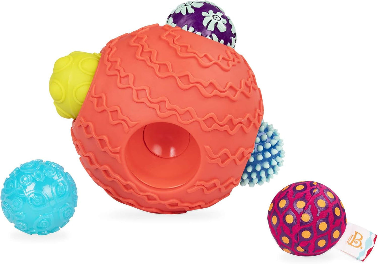 B. toys Dětská hračka Dětská hračka Motorická hračka se světlem - Hračka pro novorozence, dívky a chlapce od 0 měsíců, bez PVC Bebe Naty Shop Toys 6 míčků