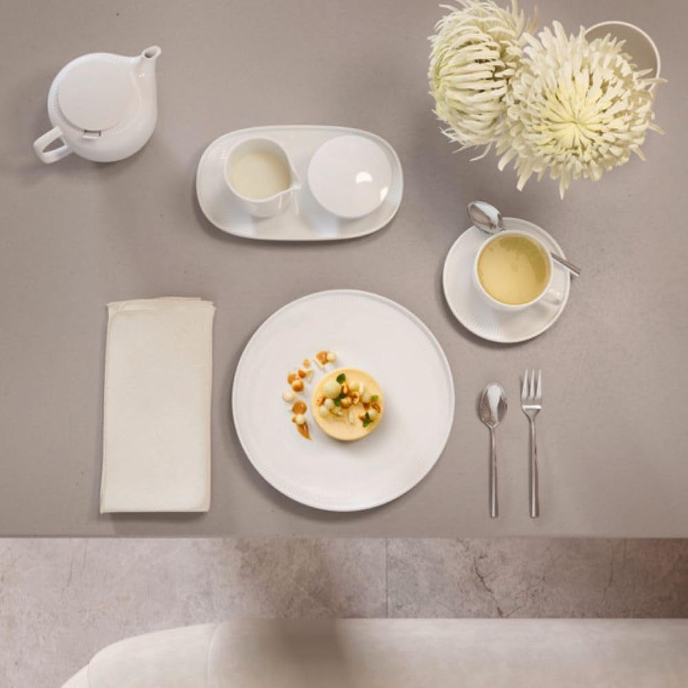 Villeroy & Boch - Afina Hrnek na mléko 170 ml, Bílý, Vhodné do myčky, Vhodné do mikrovlnné trouby, Karafa na mléko, Příslušenství na kávu, Keramický džbán, Podšálek, Nádobí, Prémiový porcelán