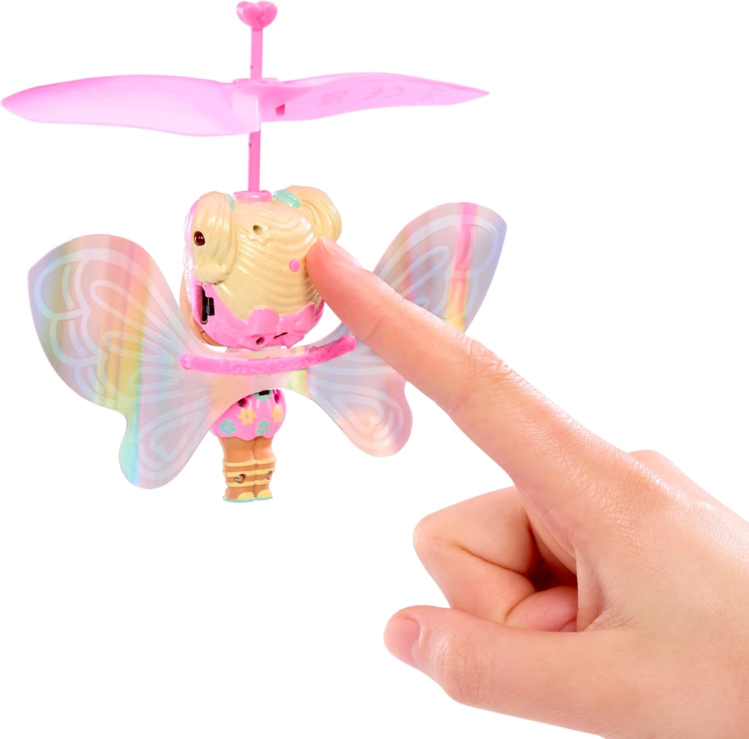 LOL Překvapení! Magic Flyers Fairies Tots – Flower Child – Obsahuje 1 panenku a 1 kouzelnou hůlku v balení ve tvaru květiny, 2 ke sbírání, Rose