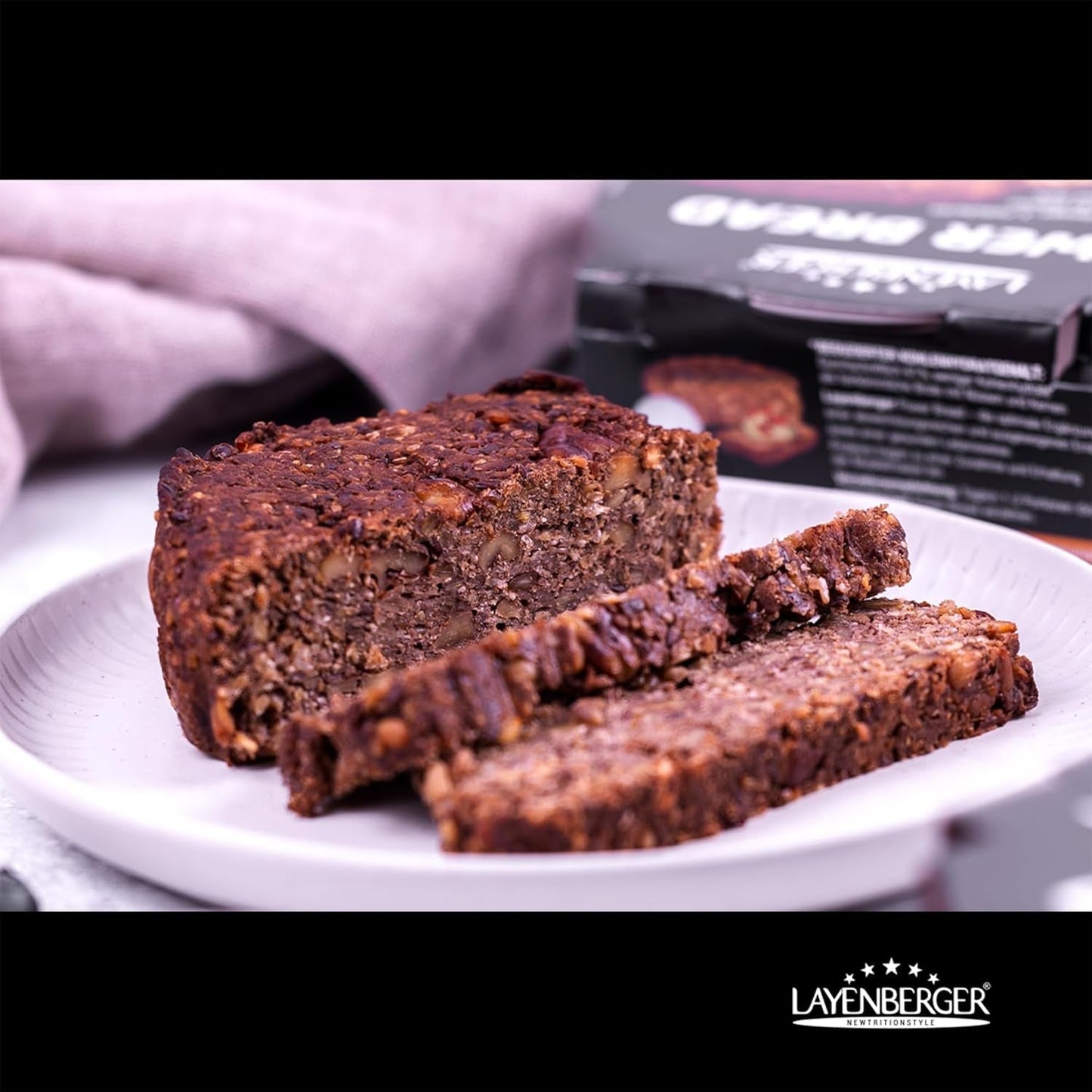 Layenberger Prower Bread Walnut, Eiweiß- Und Ballaststoffquelle, Ohne Konservierungsmittel, Ohne Hefe, Ohne Mehl, Mit 14G Protein Pro 100G, (1 X 500G) Směs na pečení a vaření Naty Shop