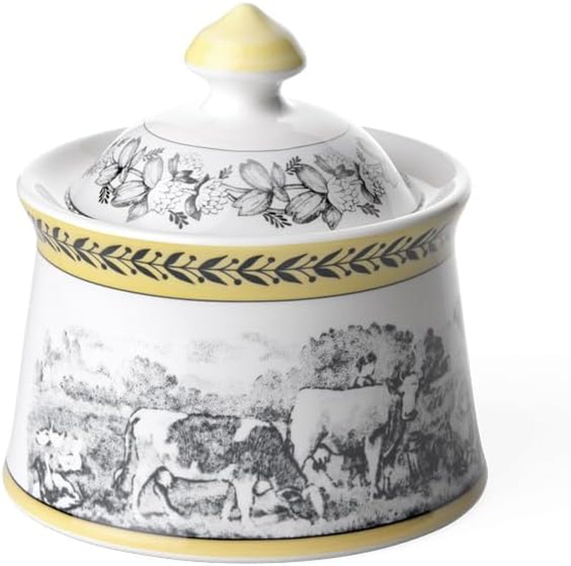 Villeroy & Boch – Audun Ferme Zuckerdose 300 ml Weiß/Bunt, Spülmaschinenfest, Mikrowellensicher, Dose, Frischhaltedose, Vorratsdose, Box, Süßigkeiten Austellungen, Pralinenbox, Premium Porzellan