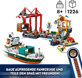 LEGO City přístav s nákladní lodí, stavebnice pro chlapce a dívky od 8 let, tip na dárek pro děti, kontejnerový jeřáb, loď na hraní a 8 minifigurek 60422 Stavebnice Besuche den LEGO-Store