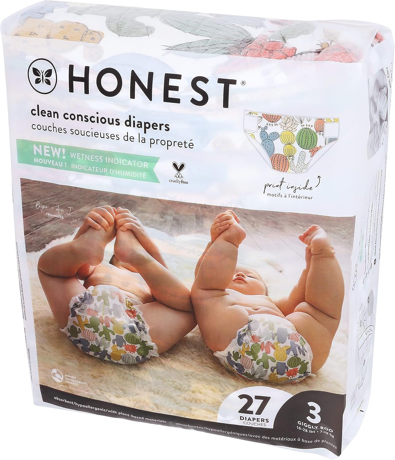 – Ekologické a vysoce kvalitní jednorázové plenky Pandas, velikost 3 (7,3–12,7 kg), 27 kusů