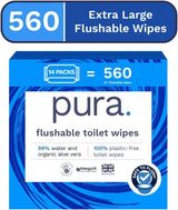 Ekologické jednorázové vlhčené ubrousky 560 ubrousků (14 x 40 ubrousků) Měsíční balení 100% bez plastů 99% vlhčené ubrousky citlivé na vodu Jemné k spláchnutí Certifikované biologicky odbouratelné veganské