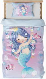 Povlečení pro děti, různé velikosti a různé animované postavičky Povlečení dětské Naty Shop Mermaid (model 1) 100X135Cm+40X60Cm