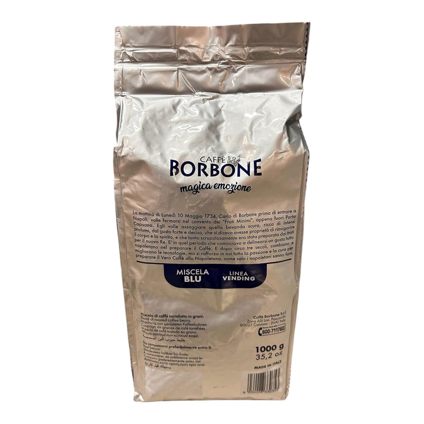 Kávová zrna BLUE Blend Borbone VENDING 1 kg x 12