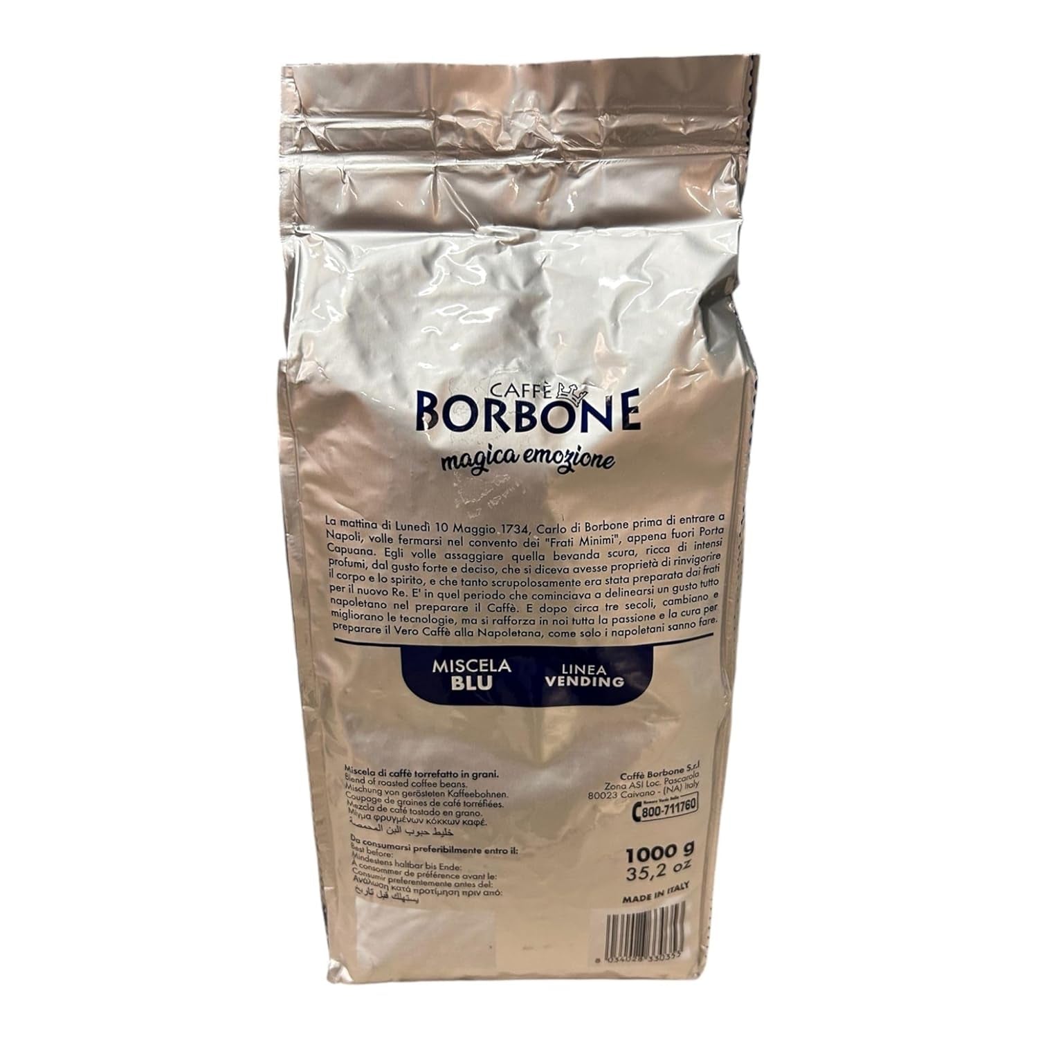 Kávová zrna BLUE Blend Borbone VENDING 1 kg x 12