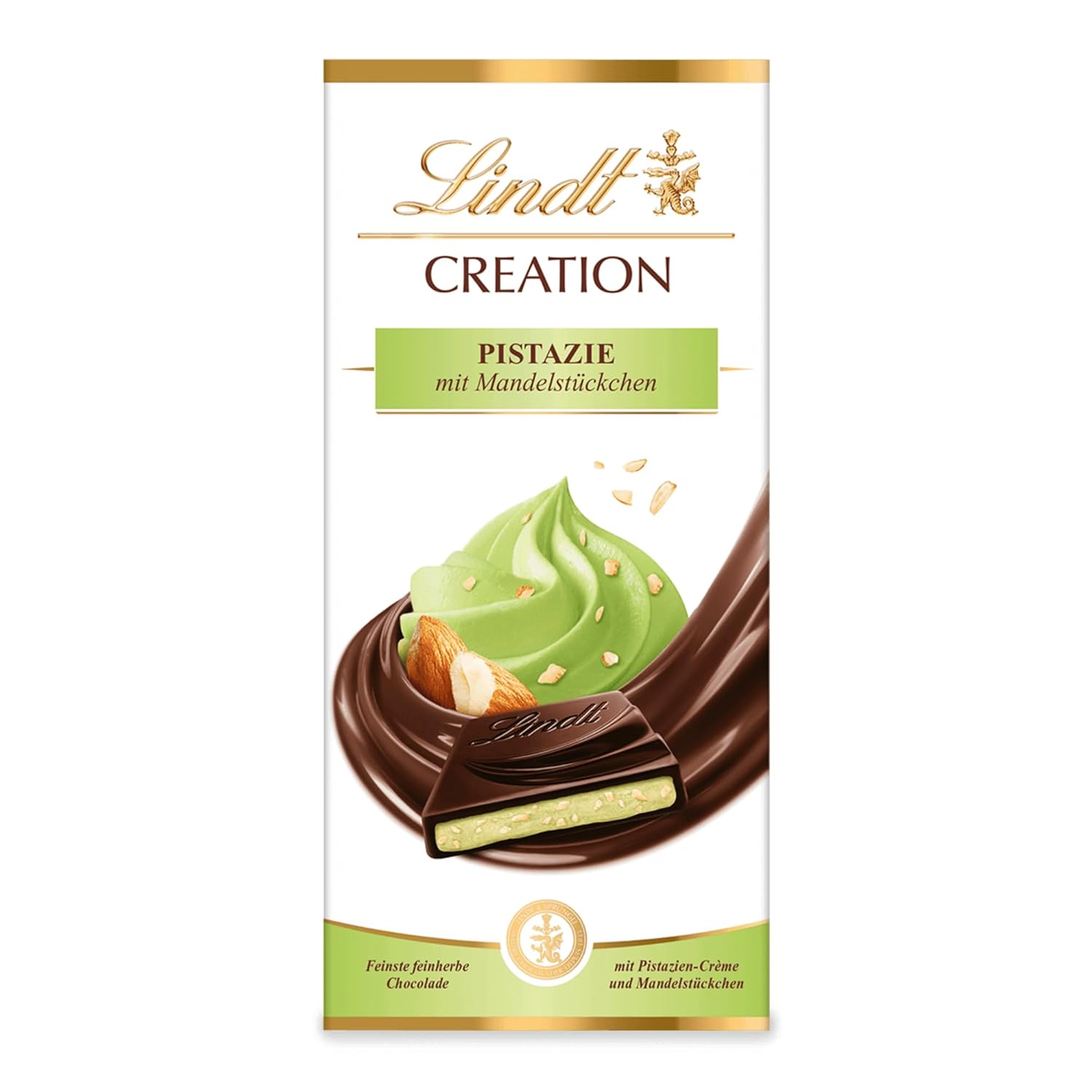 Lindt Creation Hazelnut De Luxe Bar - Hořká čokoláda s křupavými lískovými oříšky ve smetanové náplni
