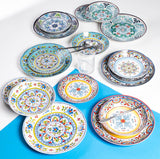 18dílný porcelánový jídelní servis, 6 různých sad talířů, Andalusie