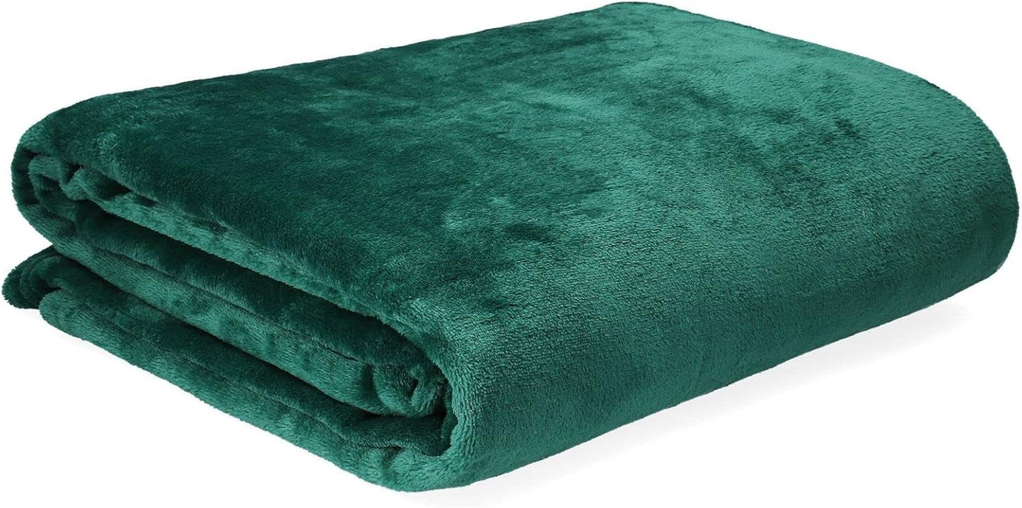 HOMLA Nadýchaná a hřejivá červená fleecová deka - na pohovku a postel Pohodlná deka Sedací deka Deka do obývacího pokoje - snadná údržba 150 X 200 cm Růžová Postele a přikrývky Besuche den HOMLA-Store Greetings Polyester červený 150X200 Cm