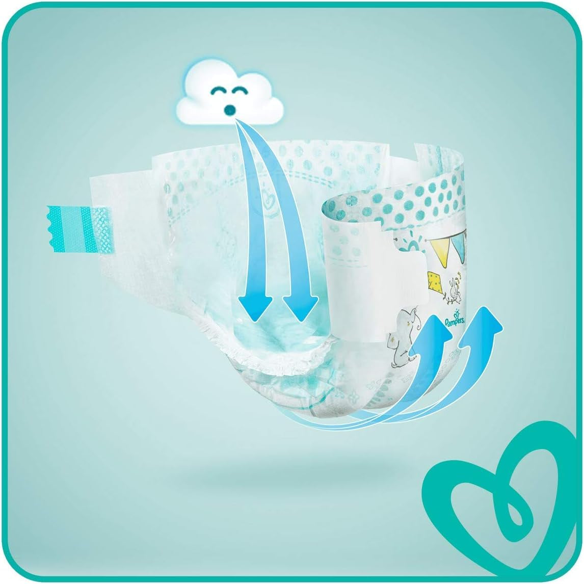 Plenky Pampers 81657566 Baby-Dry Pants, bílé