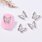 10 kusů slitiny Butterfly nail Charms Kovové nail art přívěsky pro diamanty nehty drahokamy zdobení nehtů zdobení nehtů výroba šperků