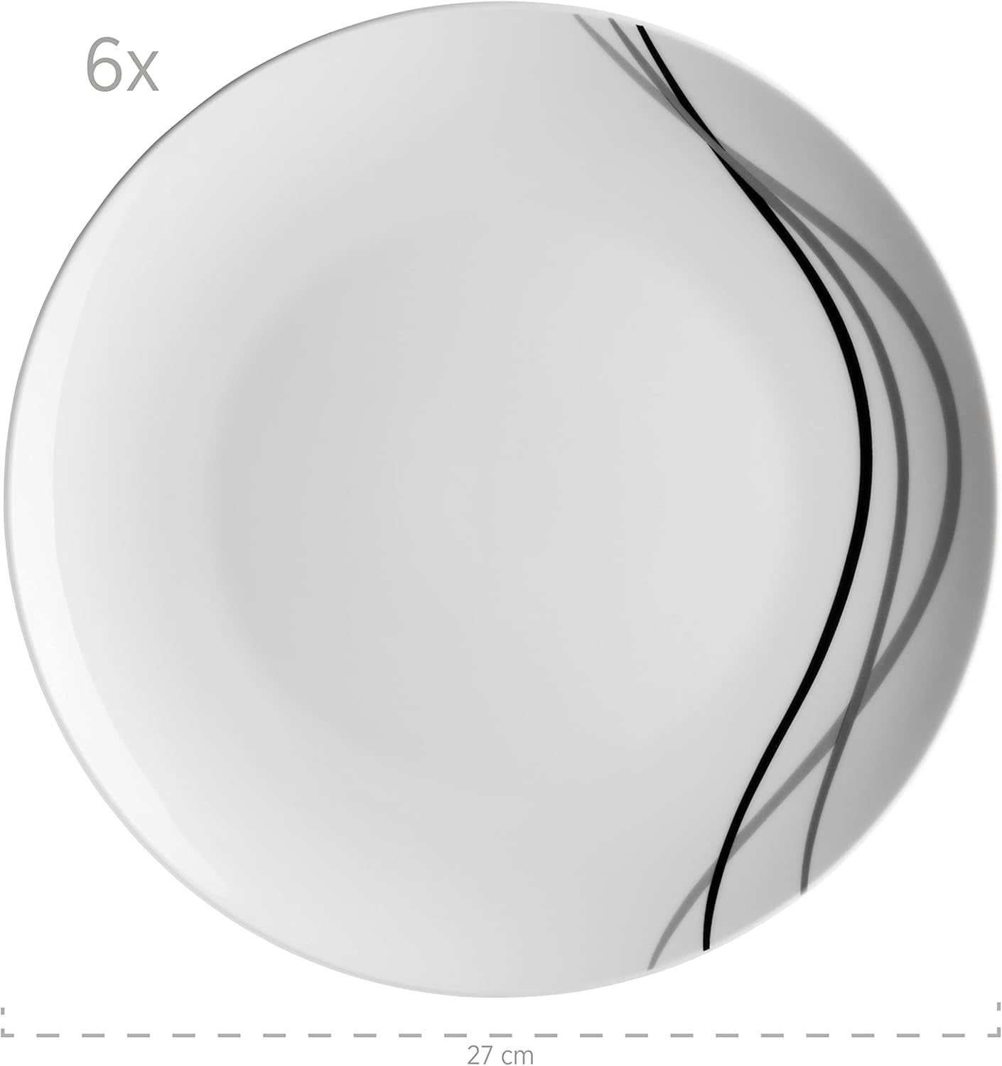 Kombinovaná sada nádobí Mäser, porcelán TAJO, bílá, 40 x 60 x 40 cm