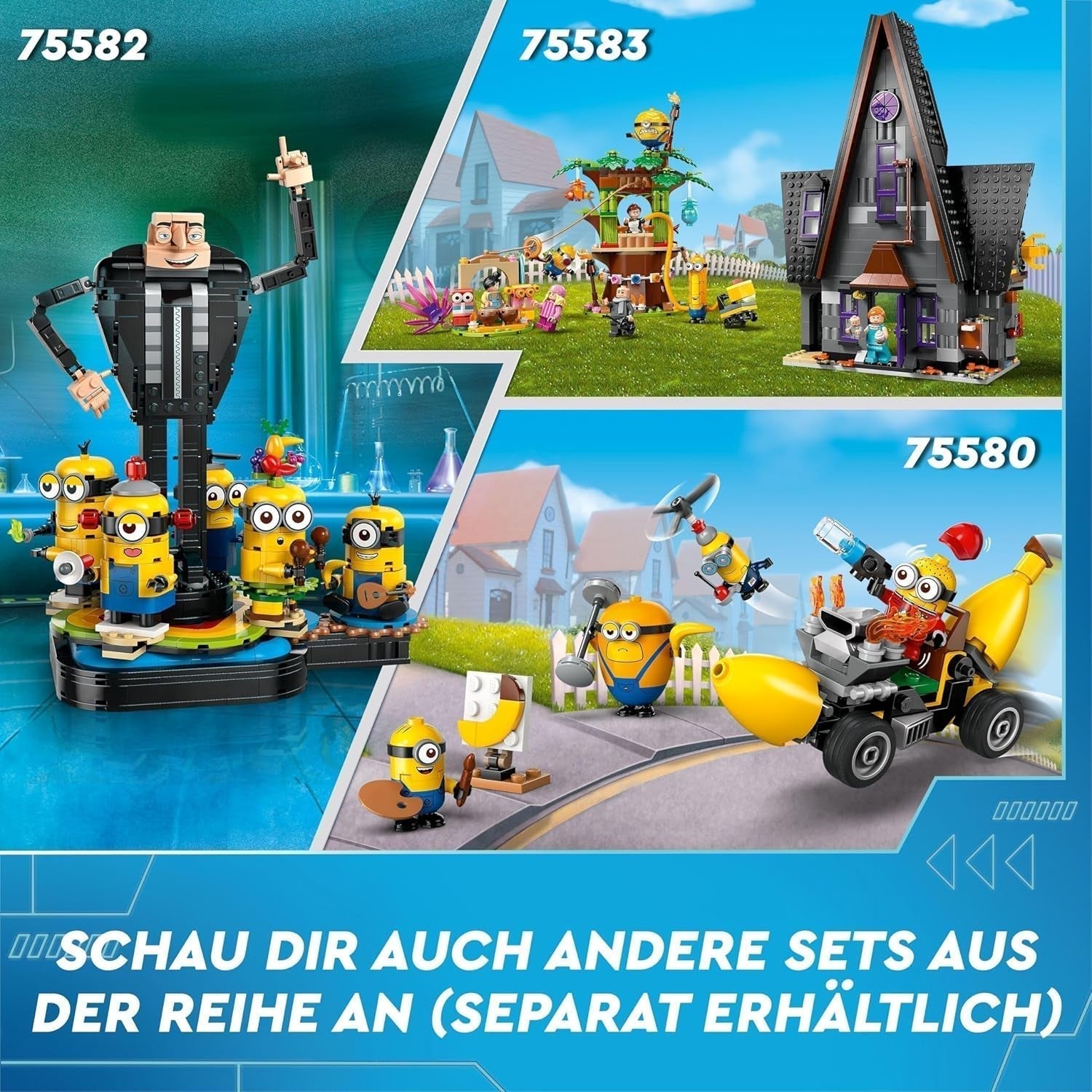 LEGO I - Jednoduše nenapravitelní 4 přisluhovači a hrací sada s automatem na banány pro I - Dětská hračka 4 prostě nenapravitelní přisluhovači Kreativní dárek pro chlapce a dívky 6 let 75580 Stavebnice Beuche den LEGO-Store