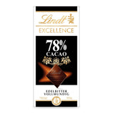 Lindt Excellence 78% kakaová tyčinka - Veganská tyčinka Intensity Cocoa 100g Ideální dárek