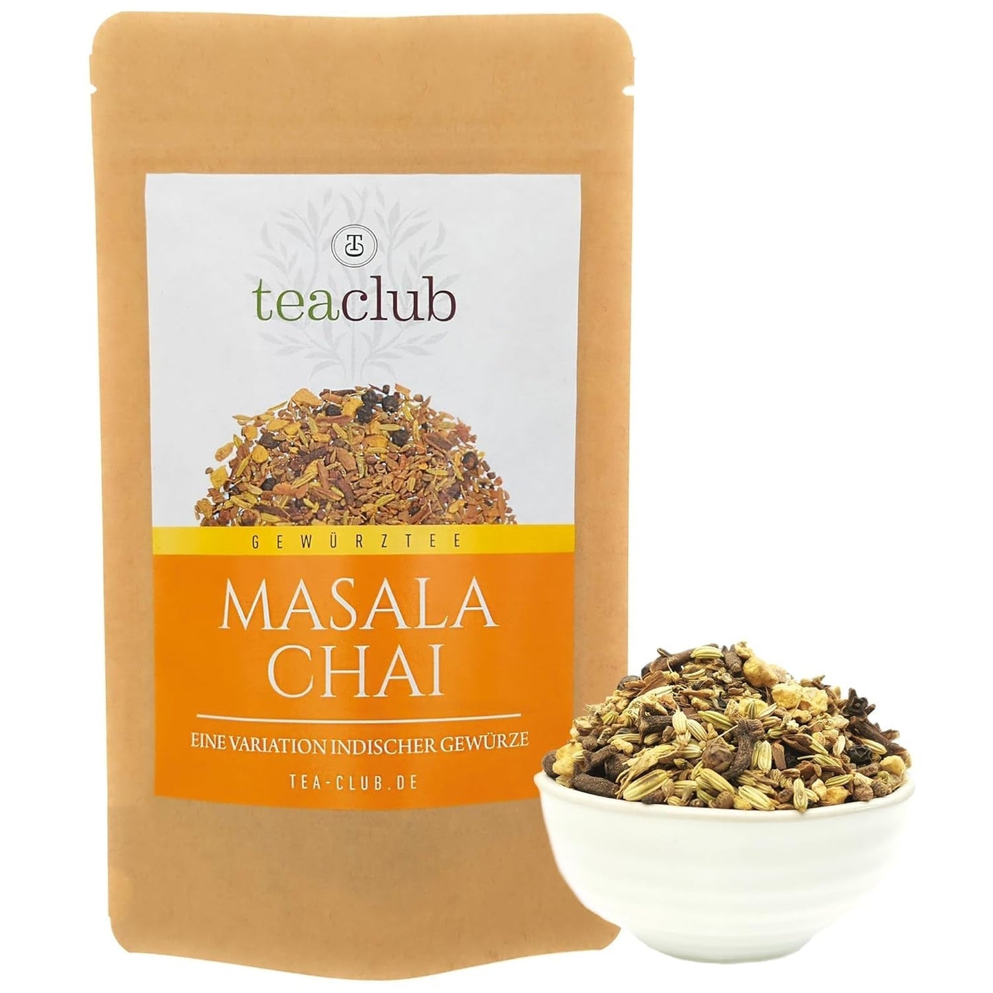 Masala Chai čajová směs koření 100g, indické koření na chai čaj nebo chai latte, 100% přírodní, neochucené, Teaclub Tea