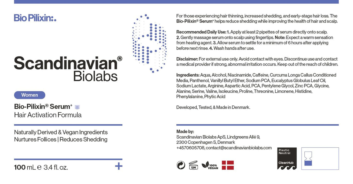 Skandinávský program Biolabs pro růst vlasů pro ženy s klinicky ověřenými výsledky za 45 dní | Léčba vypadávání vlasů (Bio-Pilixin) Péče o vlasy Naty Shop