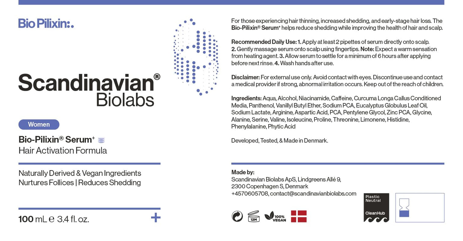 Skandinávský program Biolabs pro růst vlasů pro ženy s klinicky ověřenými výsledky za 45 dní | Léčba vypadávání vlasů (Bio-Pilixin) Péče o vlasy Naty Shop