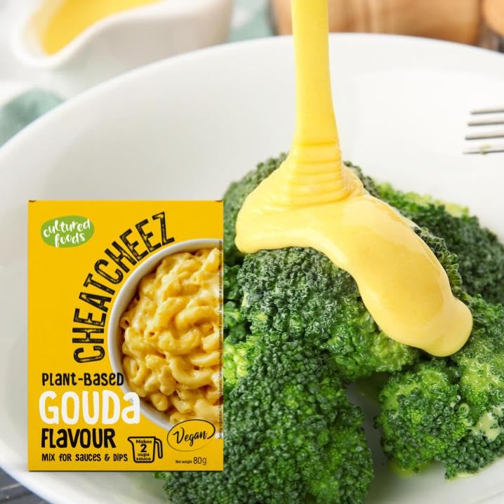 Kultivovaná jídla CHEATCHEEZ Veganská omáčka Gouda – bez laktózy a lepku
