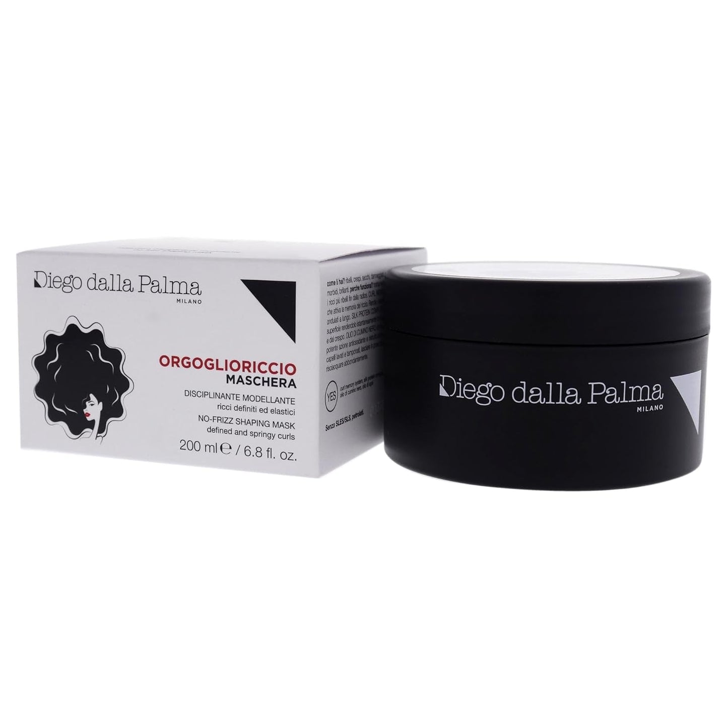 Orgoglioriccio Mask 200ml vládní design Maska na vlasy Naty Shop