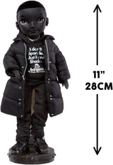 Rainbow High Shadow High - REXX McQueen - Módní černá panenka s módním oblečením a více než 10 barevnými doplňky na hraní - Ideální pro sběratele a děti ve věku 4-12 let