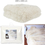HOME DECO FACTORY Přikrývka s dlouhým vlasem, 220Cm X 240Cm, béžová Přikrývky a přikrývky Naty Shop