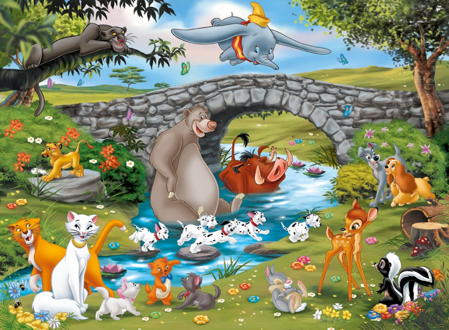 Puzzle Ravensburger pro děti - 10947 Animal Friends Family - Disney puzzle pro děti od 6 let, se 100 dílky ve formátu XXL Puzzle Naty Shop