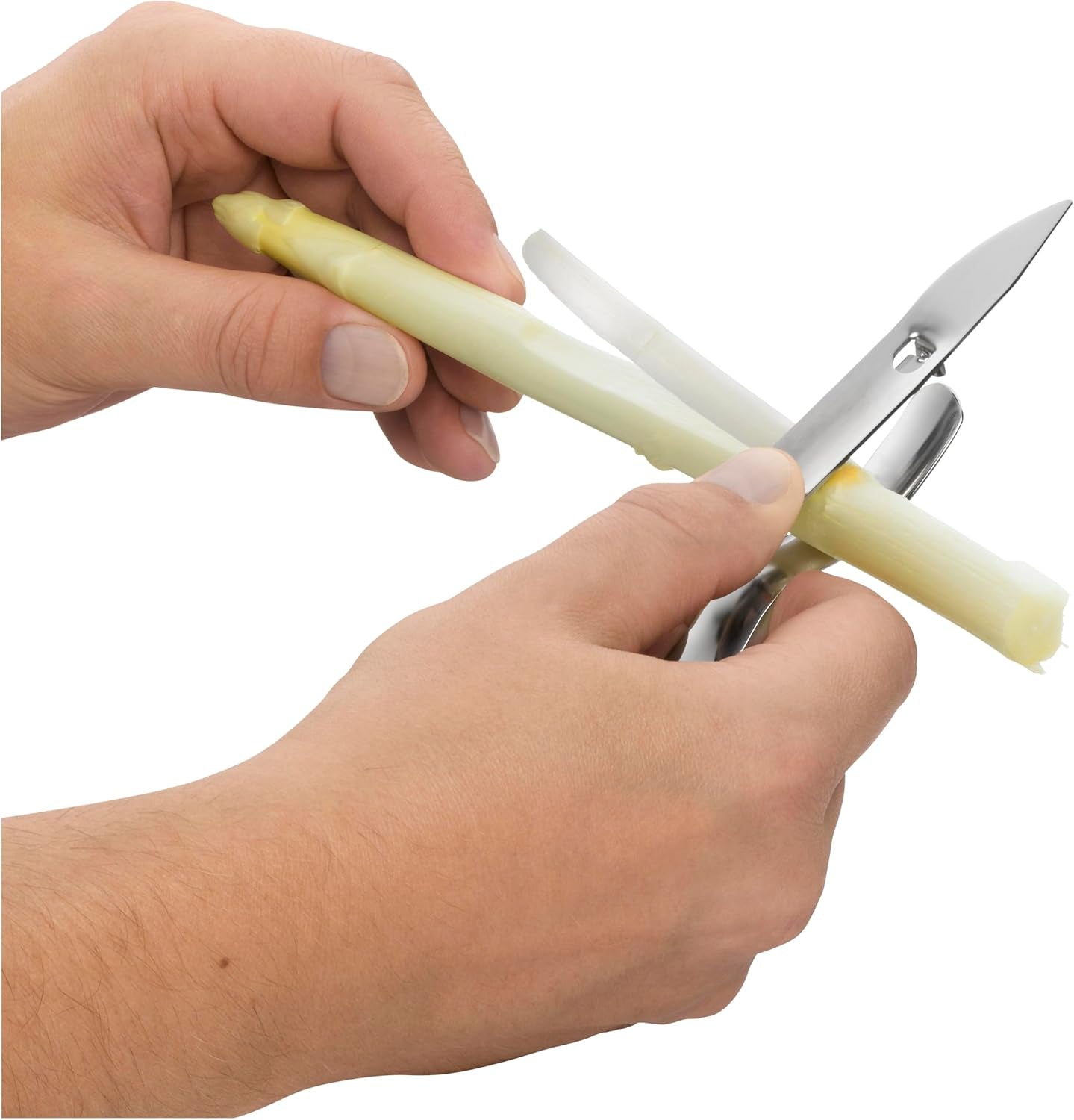 WMF Gourmet škrabka na chřest 17 cm, nerezová škrabka Cromargan Naty Shop