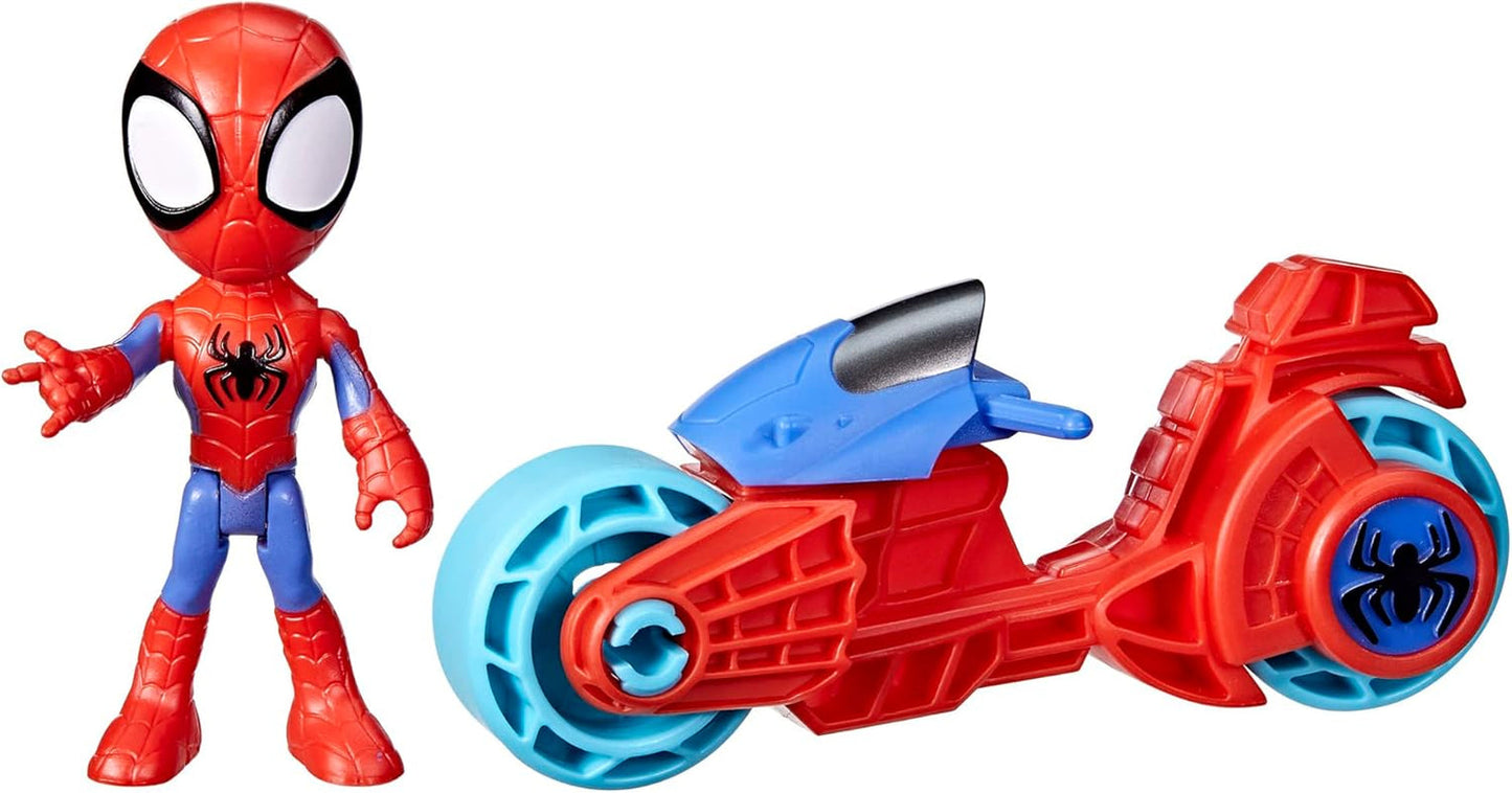 SPIDEY a JEHO ÚŽASNÍ PŘÁTELÉ Hračka na motorku Marvel Spidey pro chlapce a dívky od 3 let Akční figurky Naty Shop Motocykl Spidey