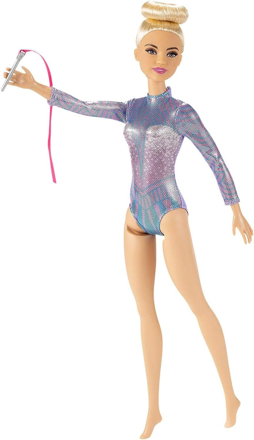 Barbie Série Můžete být čímkoli Blond vlasy Rytmická gymnastika Příslušenství Včetně panenky Dětská dárková hračka Věk 3+ GTN65