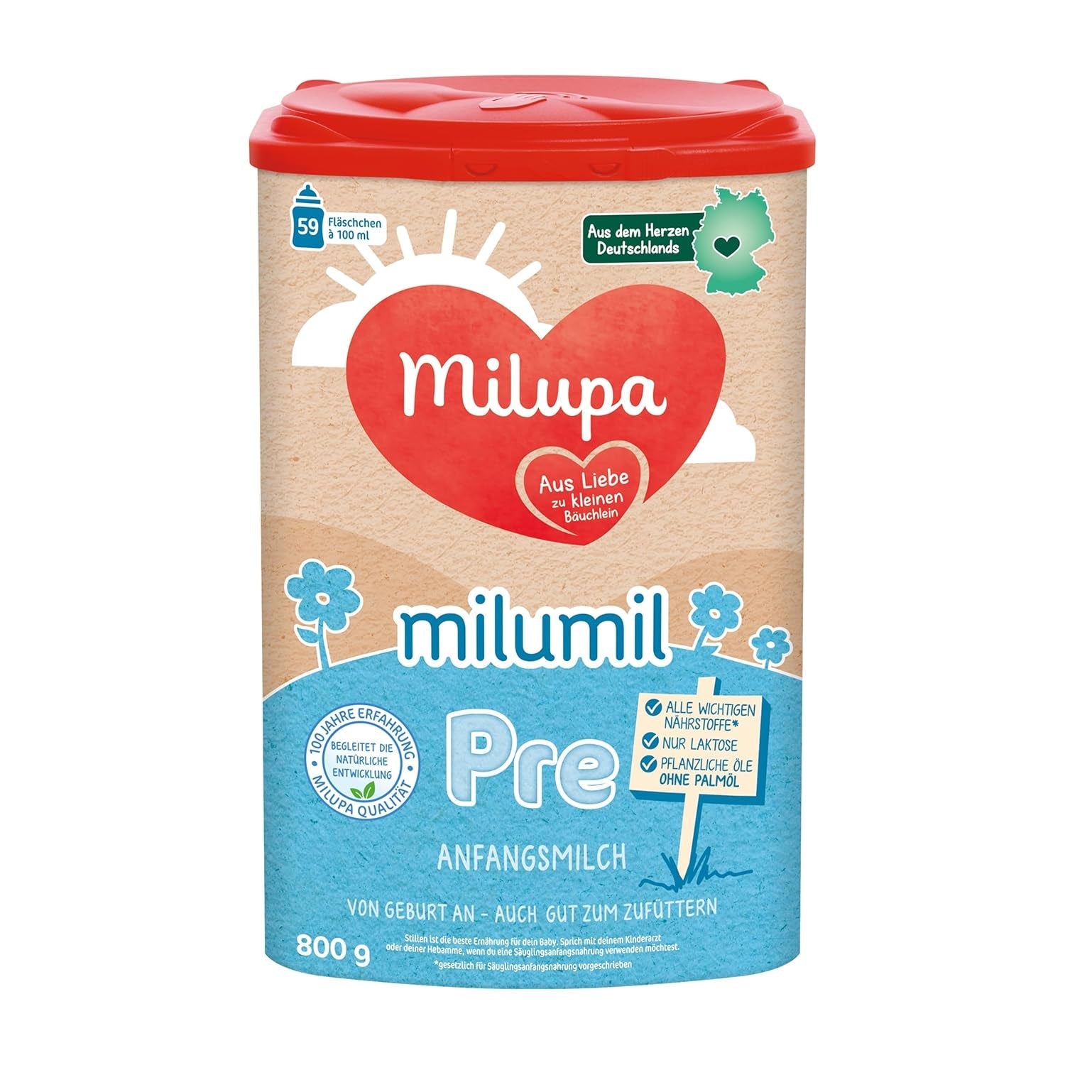 Milumil Milupa Sušené mléko pro kojence, první mléko od narození, 800 g