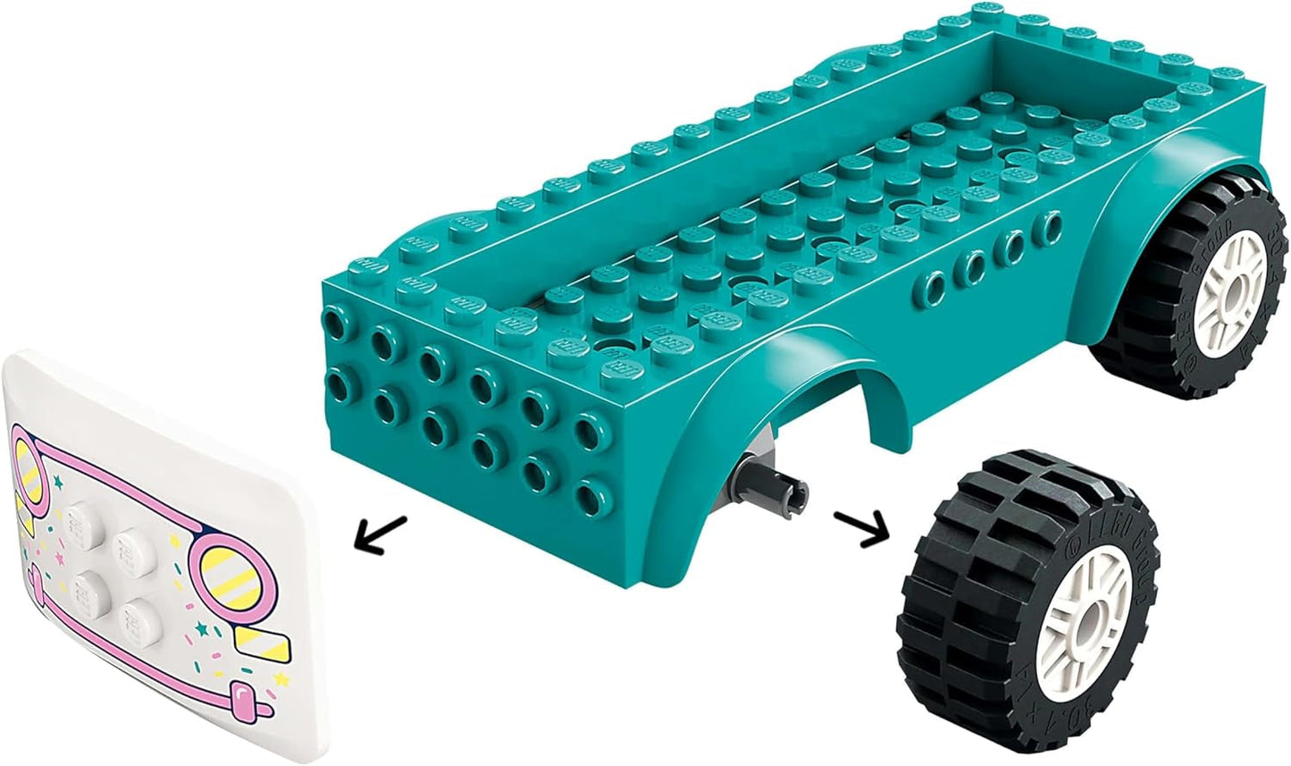 LEGO Friends Náklaďák na zmrzlinu Heartlake City Hrací sada 2 figurky a zajíček Stavebnice 4 roky stará holčičí postavička Stavebnice Minifigurka 42644 Stavebnice Besuche den LEGO-Store